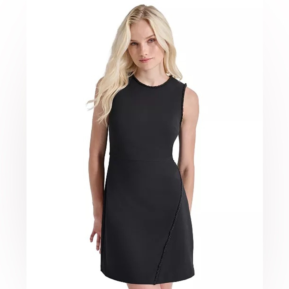 DKNY Women's Sleeveless Jewel-Neck Sheath Dress Size 2P